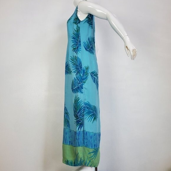 Vintage 90's Carol Anderson Palm Leaf Maxi Dress - Picture 2 of 6